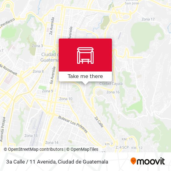 3a Calle / 11 Avenida map