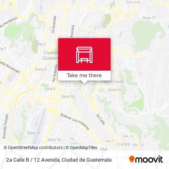 2a Calle B / 12 Avenida map