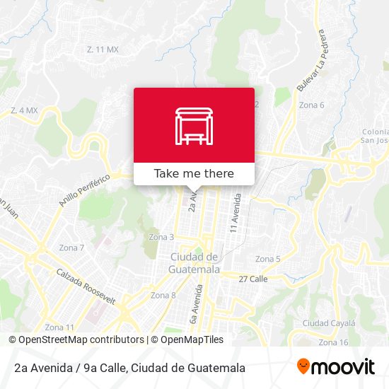 2a Avenida / 9a Calle map