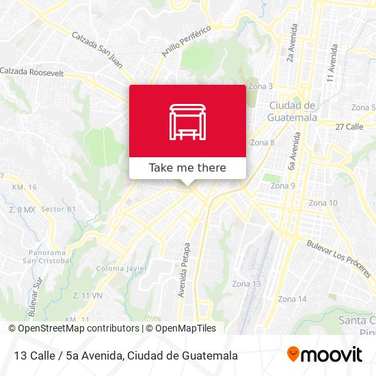 13 Calle / 5a Avenida map