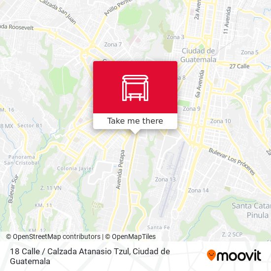 Mapa de 18 Calle / Calzada Atanasio Tzul