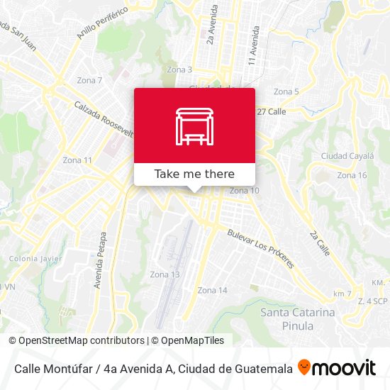 Mapa de Calle Montúfar / 4a Avenida A