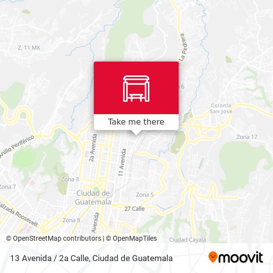 13 Avenida / 2a Calle map