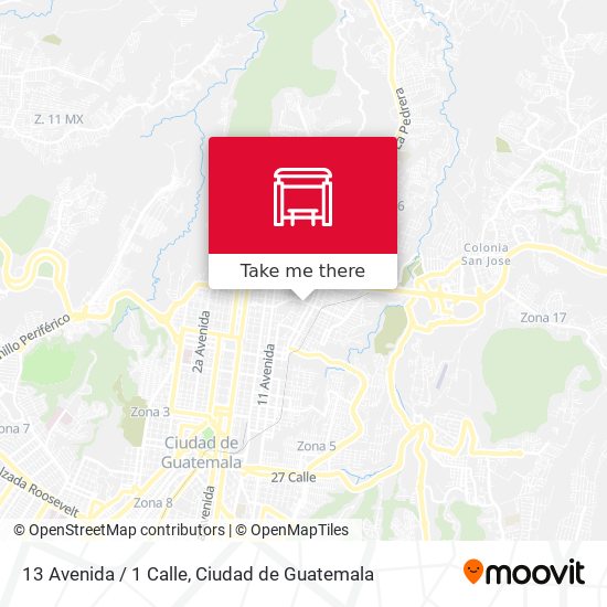 13 Avenida / 1 Calle map