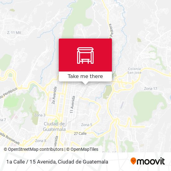 1a Calle / 15 Avenida map