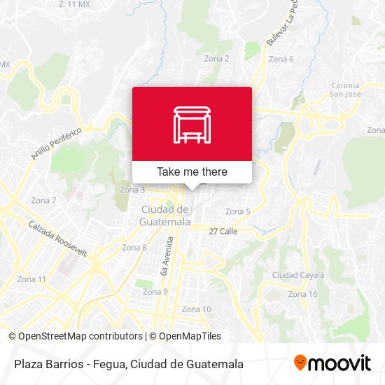 Plaza Barrios - Fegua map