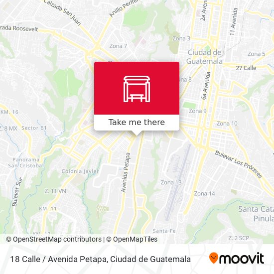 18 Calle / Avenida Petapa map