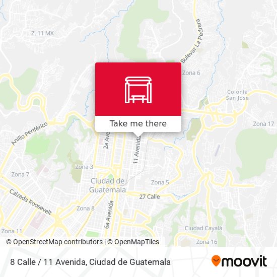 Mapa de 8 Calle / 11 Avenida