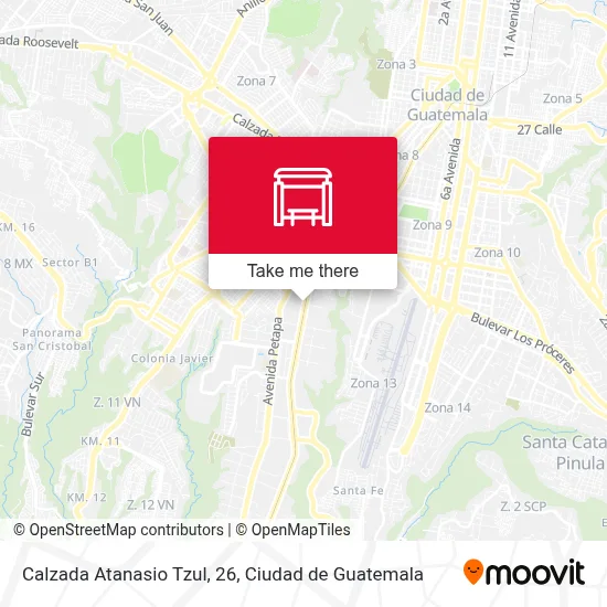 Calzada Atanasio Tzul, 26 map