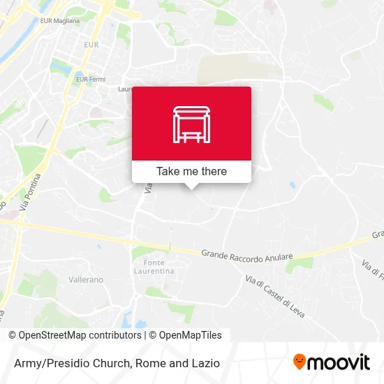 Army/Presidio Church map