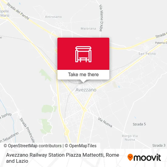 Avezzano Railway Station Piazza Matteotti map