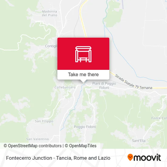 Fontecerro Junction - Tancia map