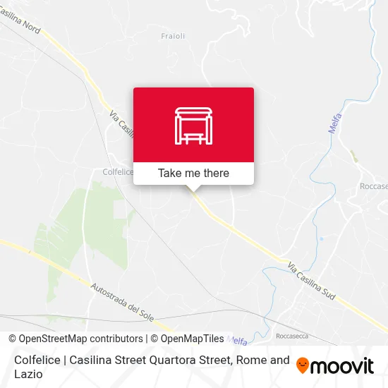 Colfelice | Casilina Street Quartora Street map