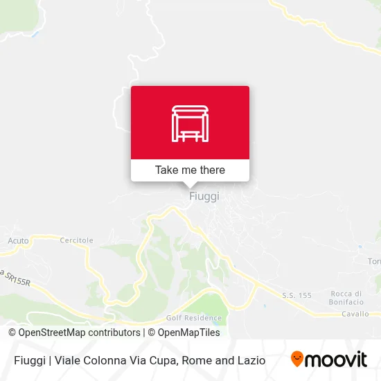 Fiuggi | Viale Colonna Via Cupa map