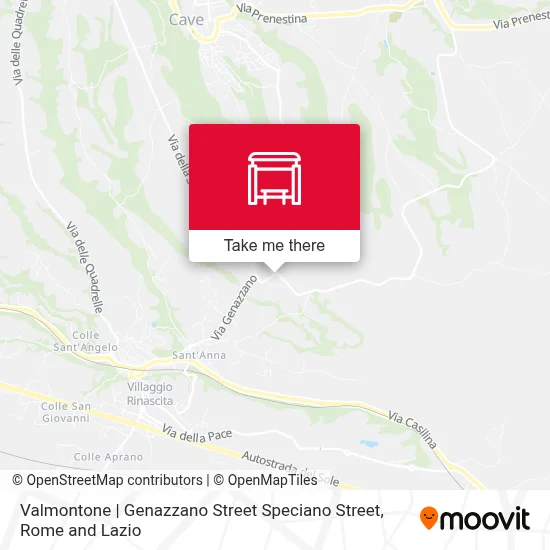 Valmontone | Genazzano Street Speciano Street map
