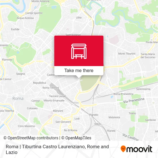 Rome | Tiburtina Castro Laurenziano map