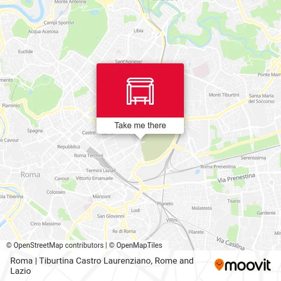 Rome | Tiburtina Castro Laurenziano map