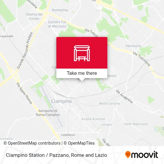 Ciampino Station / Pazzano map