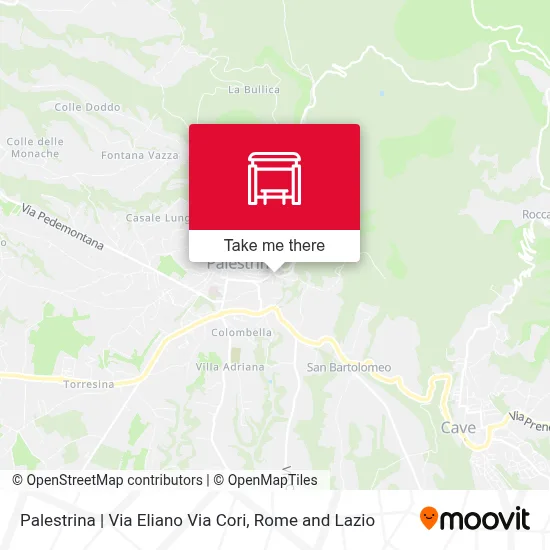 Palestrina | Via Eliano Via Cori map