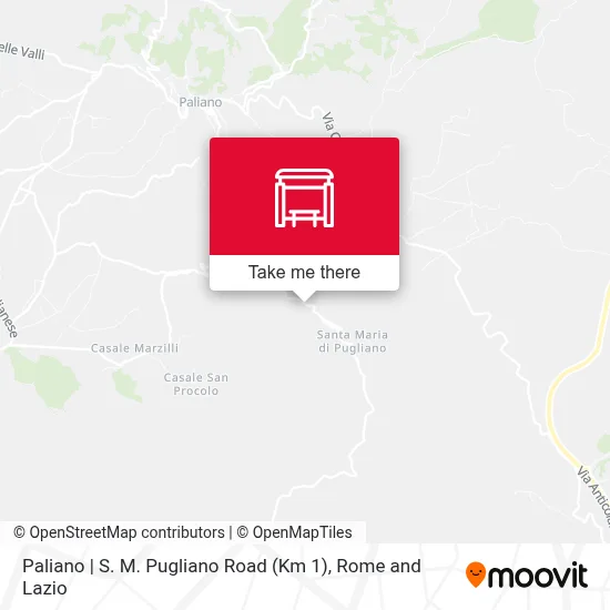 Paliano | S. M. Pugliano Road (Km 1) map