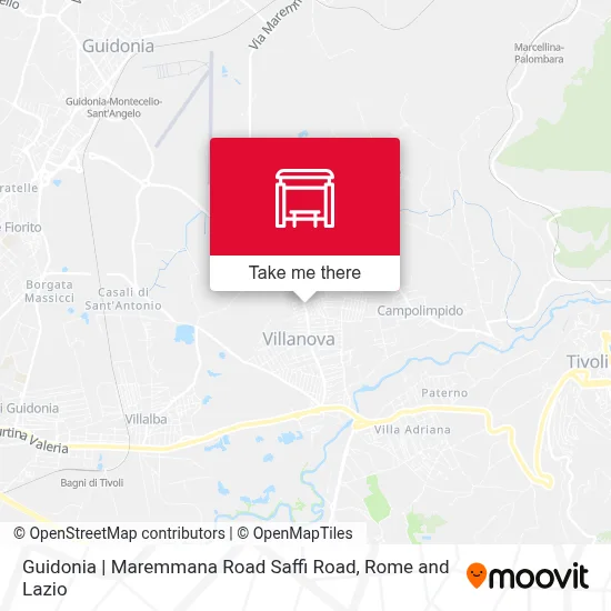 Guidonia | Maremmana Road Saffi Road map
