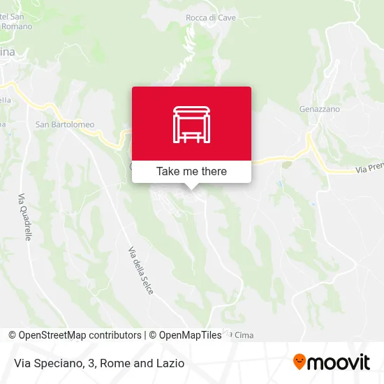 Via Speciano, 3 map