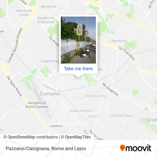 Pazzano/Casignana map