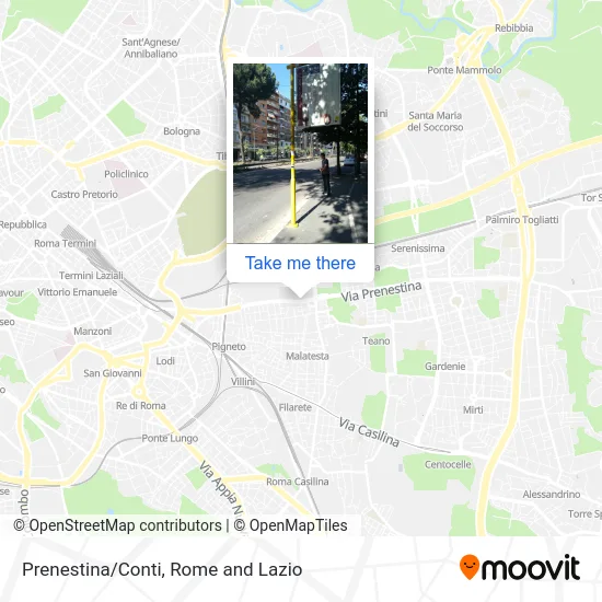 Prenestina/Conti map