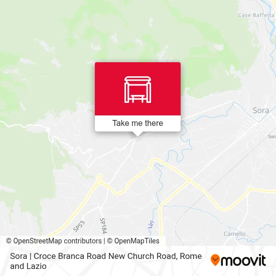 Sora | Croce Branca Road New Church Road map