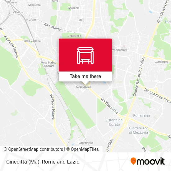 Cinecittà (Metro A) map