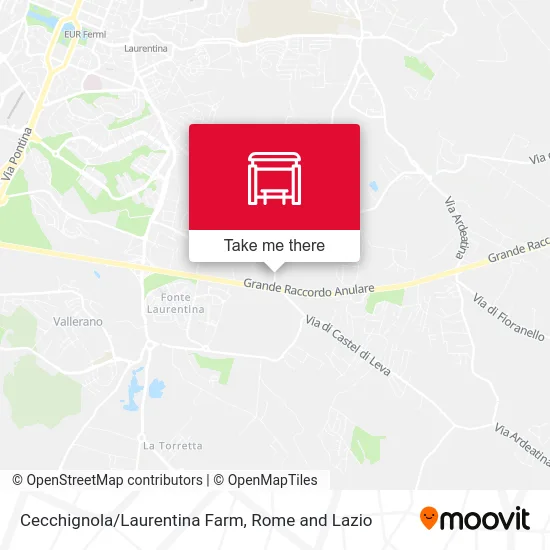 Cecchignola/Laurentina Farm map