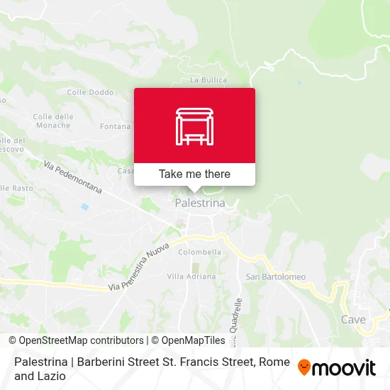 Palestrina | Barberini Street St. Francis Street map