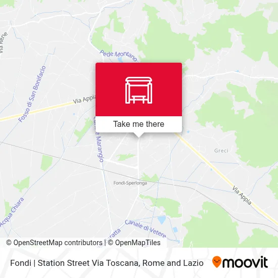 Fondi | Station Street Via Toscana map