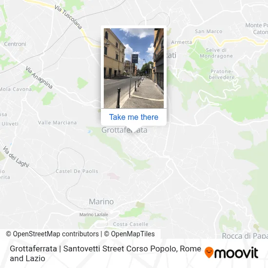 Grottaferrata | Santovetti Street Corso Popolo map