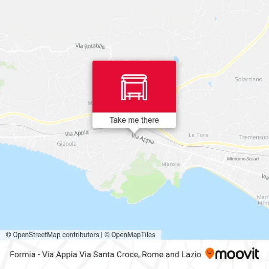 Formia - Via Appia Via Santa Croce map