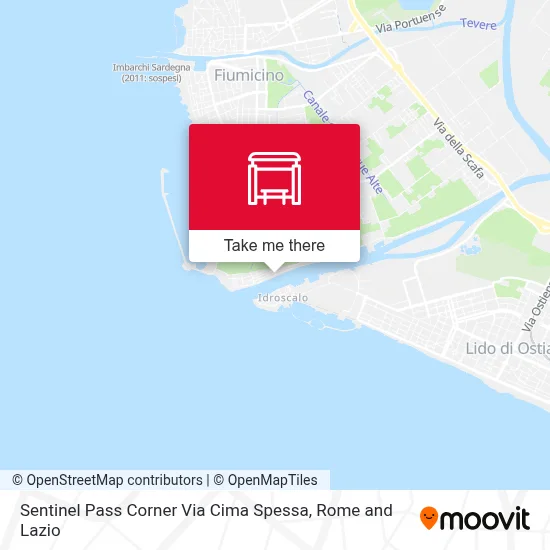 Sentinel Pass Corner Via Cima Spessa map
