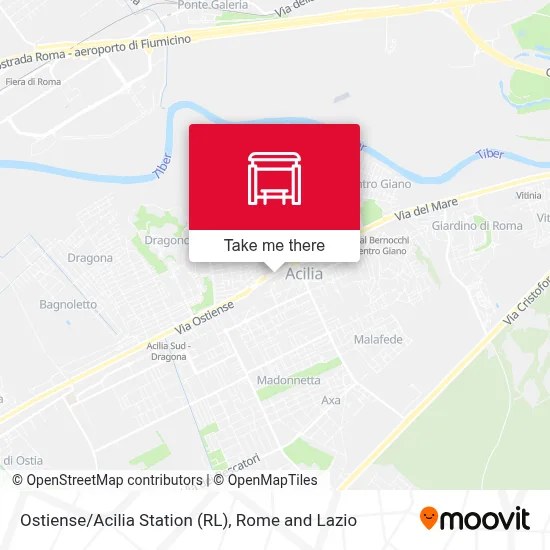 Ostiense/Acilia Station (RL) map