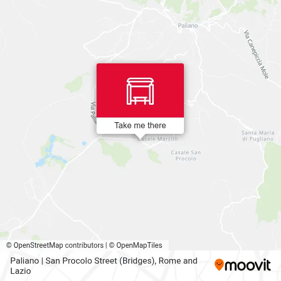 Paliano | San Procolo Street (Bridges) map