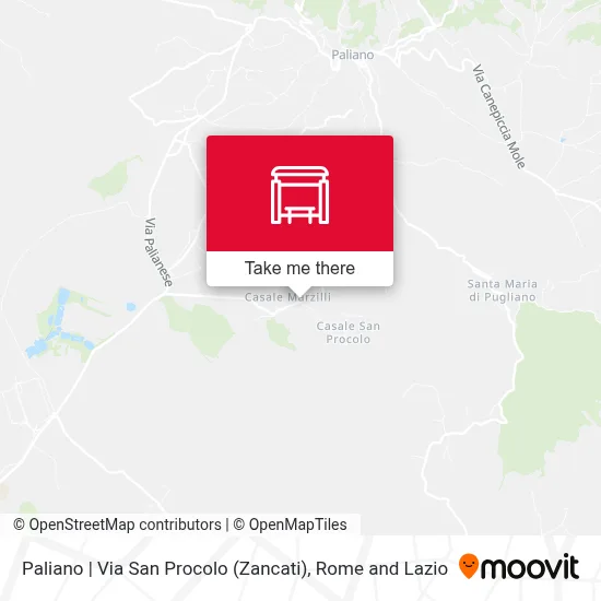 Paliano | Via San Procolo (Zancati) map