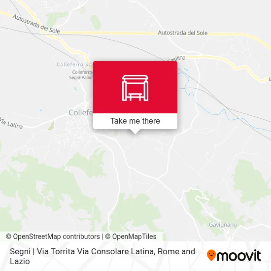 Segni | Via Torrita Via Consolare Latina map