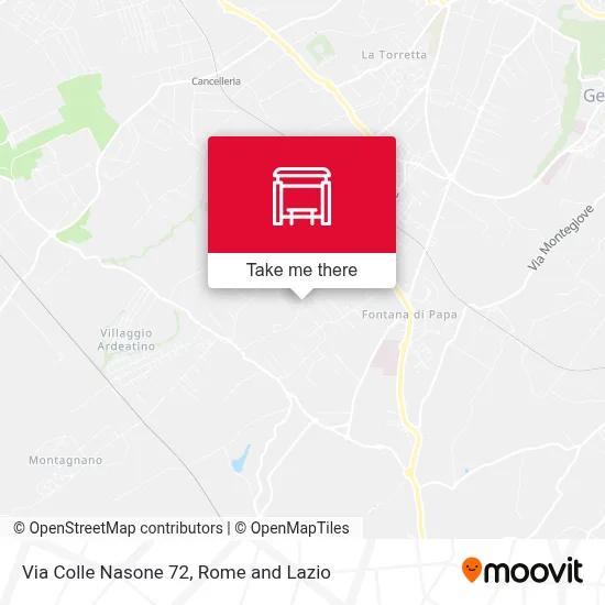 Via Colle Nasone 72 map