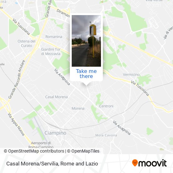 Casal Morena/Servilia map