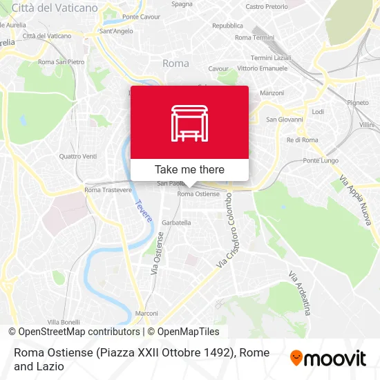 Roma Ostiense (Plaza October 22, 1492) map