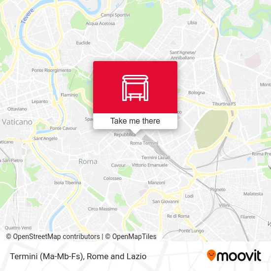 Termini (Metro A-Metro B-Railway) map