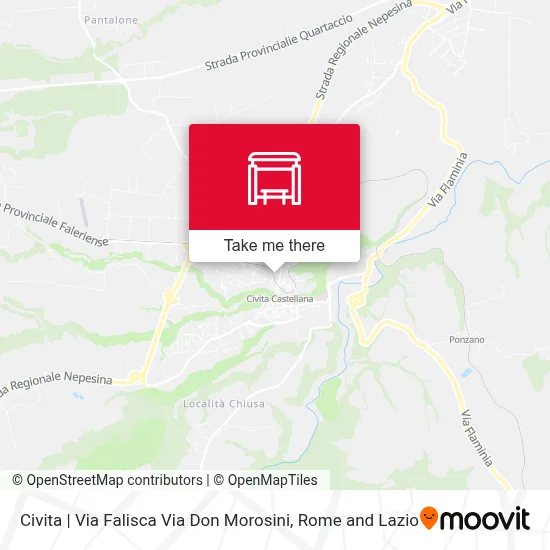 Civita | Via Falisca Via Don Morosini map