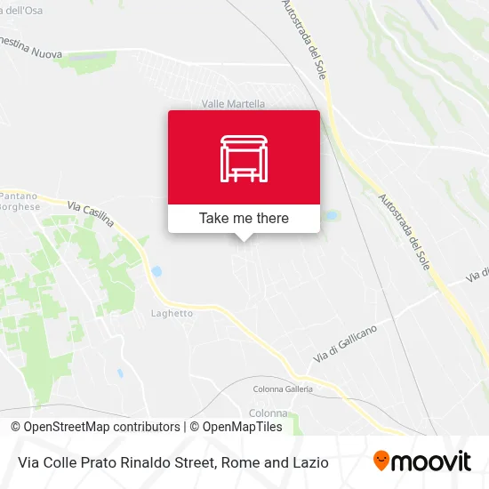 Via Colle Prato Rinaldo Street map