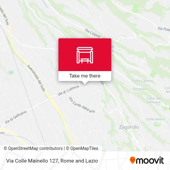 Via Colle Mainello 127 map