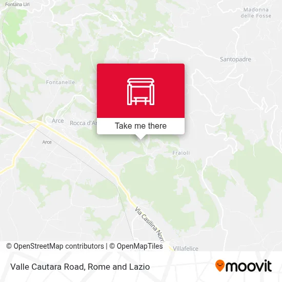 Valle Cautara Road map