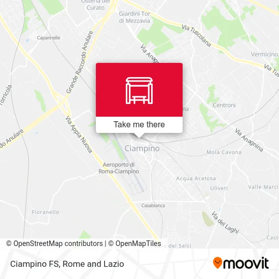 Ciampino Station map