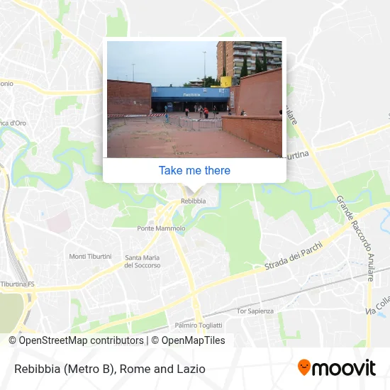Rebibbia (Metro B) map